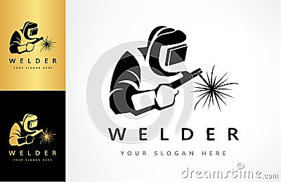 Welder logo vector. Logo design vector illustration. Vector Illustration